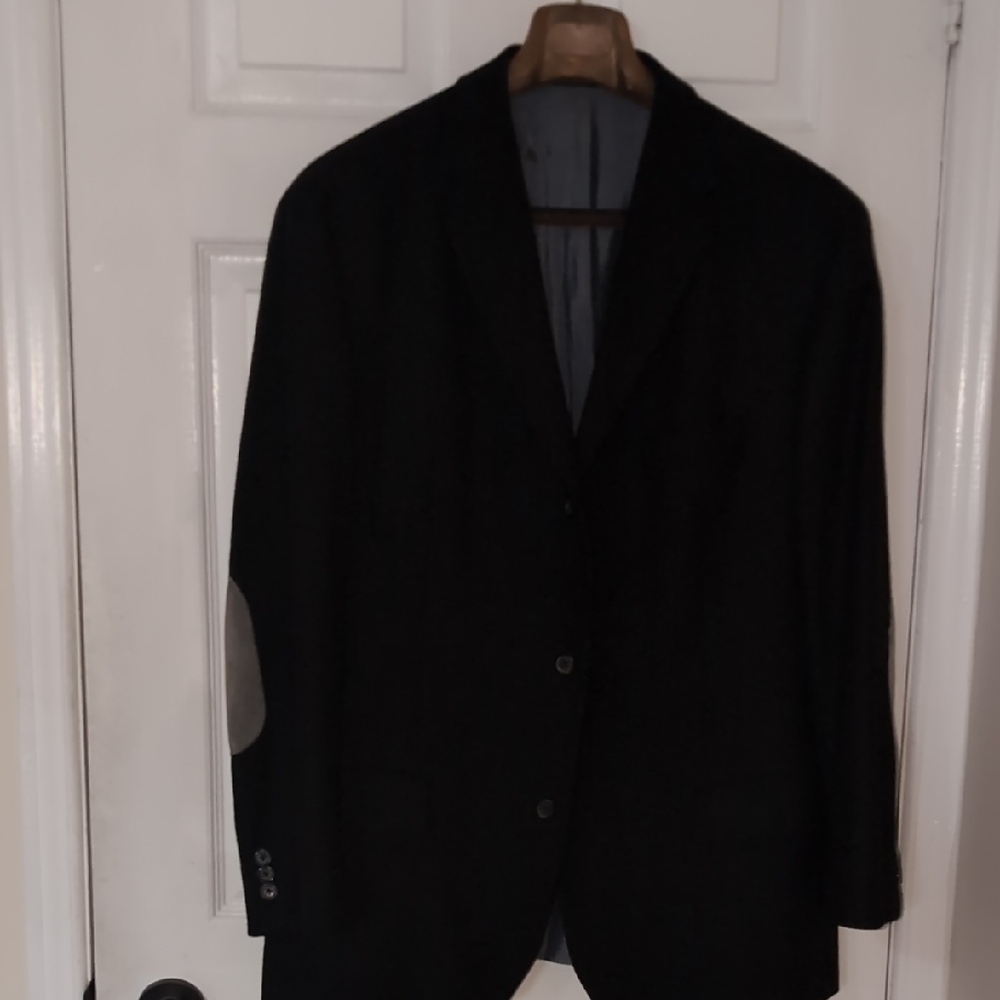 Hugo Boss Black Sport Coat with Gray Elbow Patch
